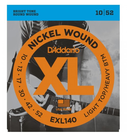 D'Addario EXL140 Nickel Wound Light Top/Heavy Bottom 010-052 Elektro Gitar Teli