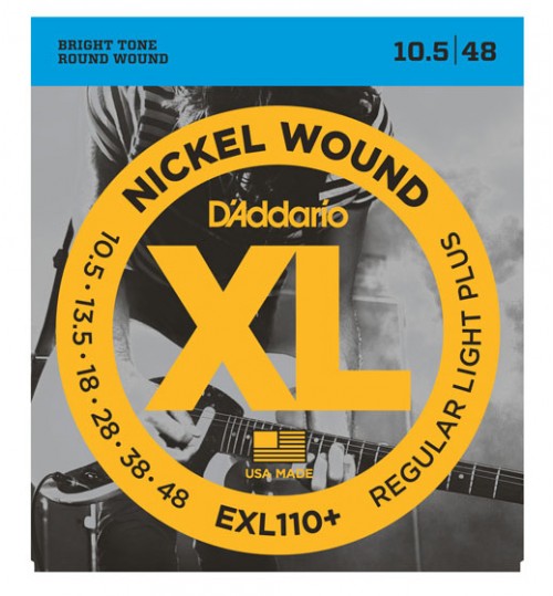 D'Addario EXL110+ Nickel Wound, Regular Light Plus, 10.5-48 Takım Tel Elektro Gitar Teli 