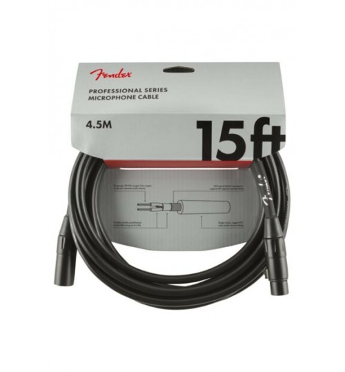 Fender Professional  Mikrofon Kablosu 15 Black Kablo 4,5 Metre 0990820018